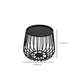 Tray Top Iron Coffee Table Round Metel Cocktail Table in Black