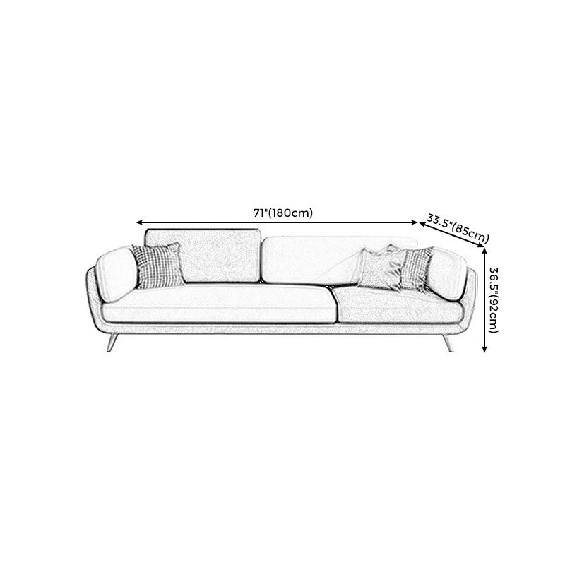 Skandinavische weiße Kissen -Oberarm -Sofa/Abschnitt mit abnehmbaren Kissen