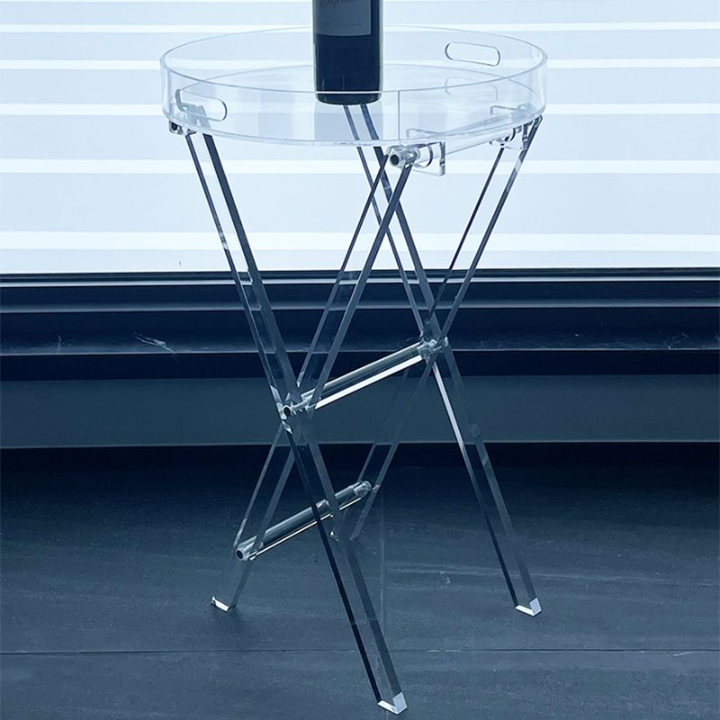 Modern Transparent End Table Round/Rectangular Acrylic Side Table