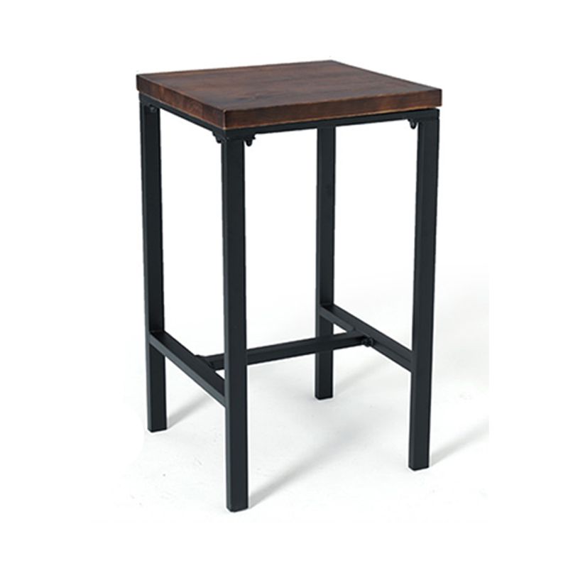 Square Counter Wine Table Solid Wood Industrial Cocktail Bar Table Clearhalo 'Bar Furniture' 'Bar Tables' 'bar_tables' 'furn' 'furn_bar_tables' 'Furniture' 'Kitchen & Dining Furniture' 1200x1200_3d07a9c9-bd77-47cc-ba05-2a6f58920825