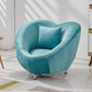 Velvet Barrel Chair 37.40 "L x 31,49" W x 29.13 "H Chaise d'accent à bascule en bois massif