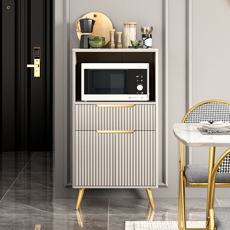 Tavolo da buffet in pietra moderna scheda laterale in stile moderno con armadi e cassetti