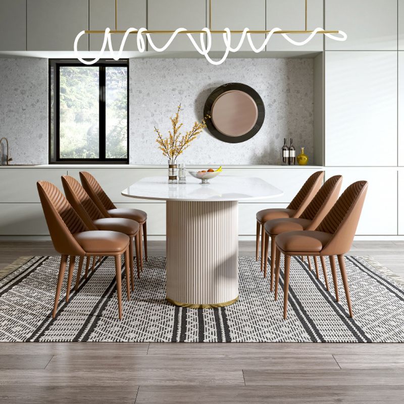 Sillas laterales de comedor de cuero sintética contemporánea para uso de restaurantes para uso de restaurantes