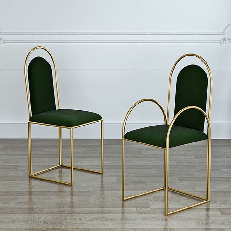 Glam Metal Dining Room Chairs Upholstered Side Armchair for Home Use Clearhalo ' kitchen&dining_furn' 'Dining Chairs' 'Dining Tables & Seating' 'dining_chair' 'furn' 'furn_dining_chair' 'Furniture' 'furniture_dining_chair' 'Kitchen & Dining Furniture' 'kitchen' 1200x1200_3d0a9e42-083d-4b63-ac43-c8e1bad768f6