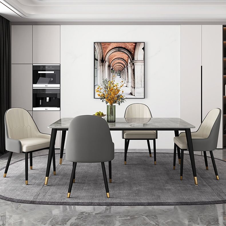 Nordic Style 1/4/5/7 Rectangle Dining Room Set with Leather Chairs Clearhalo 'Dining Room Sets' 'Dining Tables & Seating' 'dining_room_set' 'furn' 'furn_dining_room_set' 'Furniture' 'furniture_dining_room_set' 'Kitchen & Dining Furniture' 'kitchen&dining_furn' 'kitchen' 1200x1200_3d0da650-bed7-477a-a33c-30aa24eb5023
