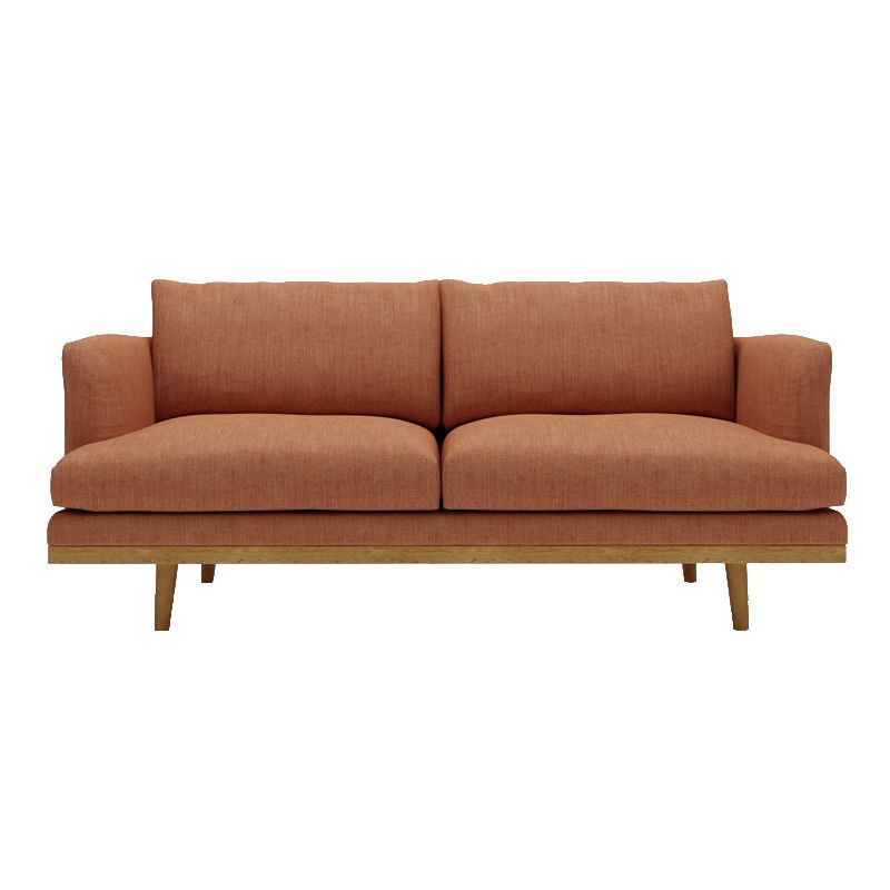 Modern 29.52" H Cotton Blend Wood Frame Recessed Arm Loveseat Clearhalo 'furn' 'furn_sofas' 'Furniture' 'Living Room Furniture' 'Sofa' 'sofas' 1200x1200_3d0e867e-308a-4aa1-8623-f8167fab76b9