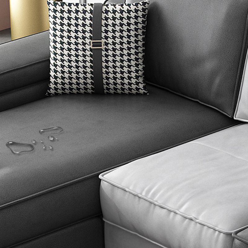 Contemporary Sofa Pillow Top Arm Modular Reversible L-Shape Sectional Couch Clearhalo 'furn' 'furn_sectionals' 'Furniture' 'Living Room Furniture' 'Sectionals' 1200x1200_3d1048ba-b845-4254-85a3-5498eee5b57d