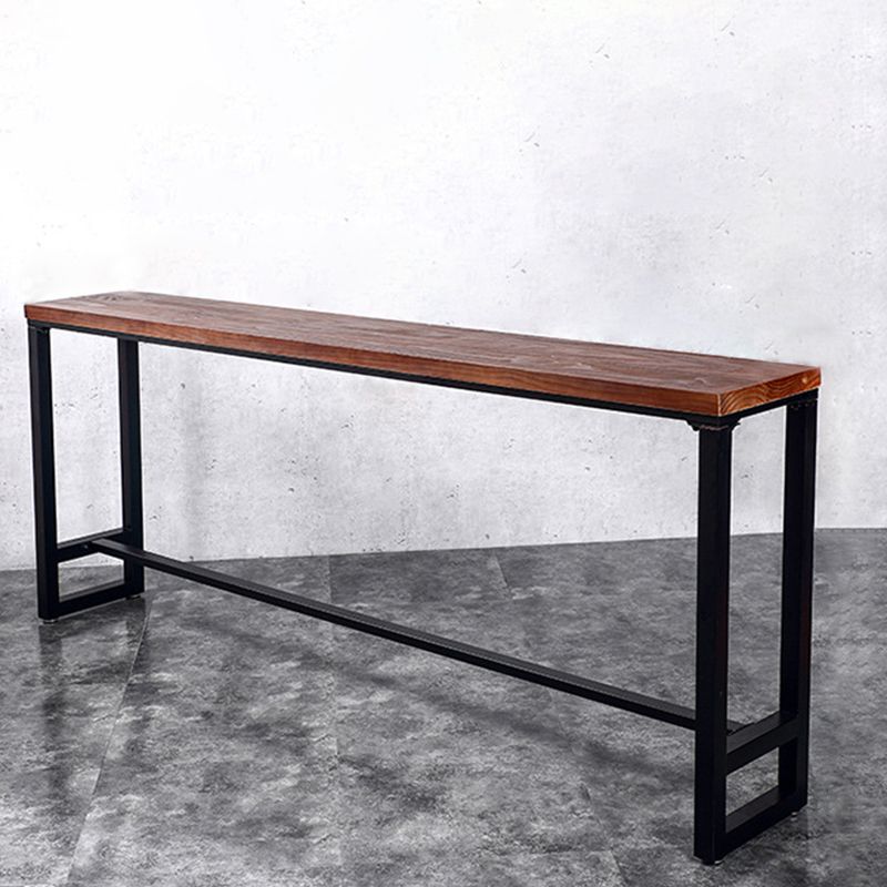 Modern Bar-Height Table Solid Wood Top Bistro Table for Patio Use Clearhalo 'Bar Furniture' 'Bar Tables' 'bar_tables' 'furn' 'furn_bar_tables' 'Furniture' 'Kitchen & Dining Furniture' 1200x1200_3d11c272-0b40-407d-8323-84e80ad8d37f