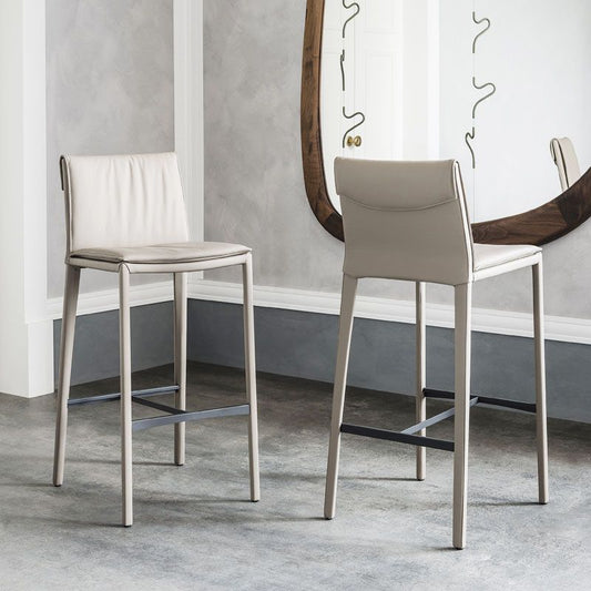 Contemporary Style Metal Bar Stool Footrest Counter Stool for Restaurant