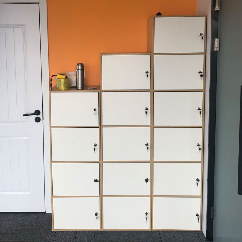 12 "W moderne houten boekenkast gesloten opslag boekenplank met deuren