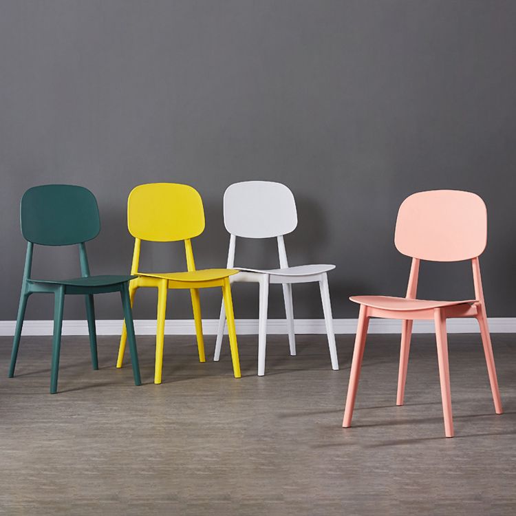 Modern Kitchen Dining Side Chair Plastic Opening Back Dining Side Chair Clearhalo ' kitchen&dining_furn' 'Dining Chairs' 'Dining Tables & Seating' 'dining_chair' 'furn' 'furn_dining_chair' 'Furniture' 'furniture_dining_chair' 'Kitchen & Dining Furniture' 'kitchen' 1200x1200_3d147857-f1d1-4c26-8f46-fed295877dea