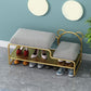 12.48-inch W Metal Entryway Bench Cushioned Seating Bench with Shoe Storage Clearhalo 'Benches' 'Chairs & Seating' 'furn' 'furn_benches' 'Furniture' 'Living Room Furniture' 1200x1200_3d14ecab-d375-4f65-a7fd-a74905ec71d6