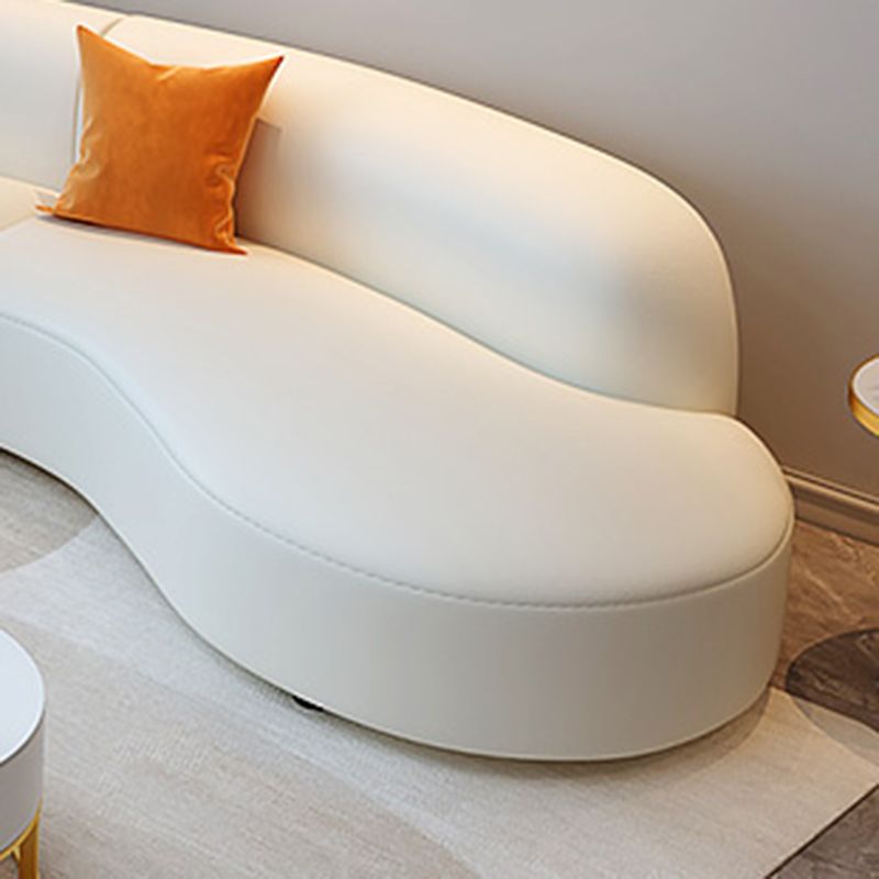 Durable Sectionals Stain-Resistant Square Arms Sofa for Living Room