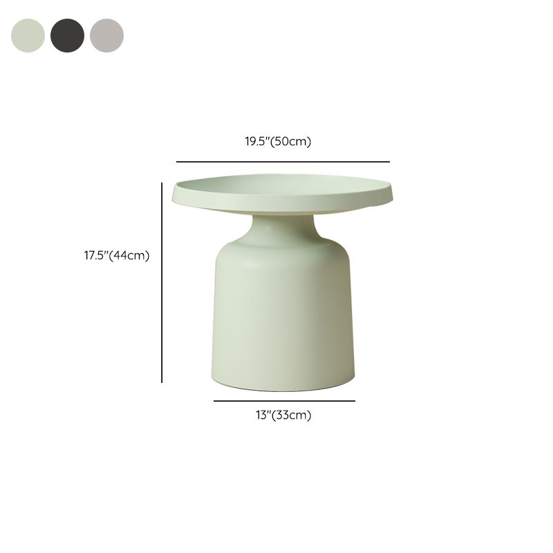 Runder Mid-Century Modern Couchtisch aus Metall mit Sockel und Tablettplatte