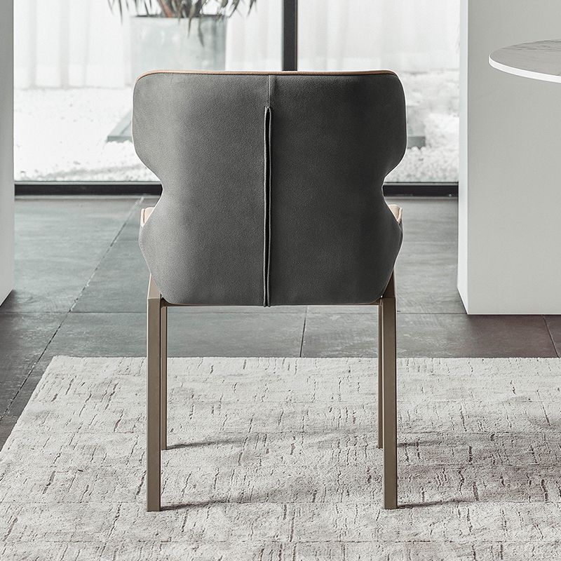 Contemporary Metal Dining Chair Upholstered Armless Chair for Restaurant Use Clearhalo 'Dining Chairs' 'Dining Tables & Seating' 'dining_chair' 'furn' 'furn_dining_chair' 'Furniture' 'furniture_dining_chair' 'Kitchen & Dining Furniture' 1200x1200_3d172910-4b9f-40d2-adaf-2ec0ace1f874