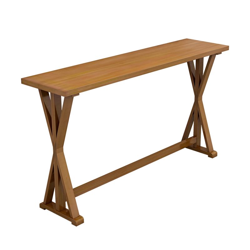 Ensemble de Table de bar rectangulaire moderne, 1/2/4/7 pièces, Table de bar en bois massif et tabourets sans dossier