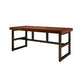 Solid Wood Industrial Dining Table Brown Dinette Table with Metal Frame Clearhalo 'Dining Tables & Seating' 'Dining Tables' 'dining_table' 'furn' 'furn_dining_table' 'Furniture' 'Kitchen & Dining Furniture' 1200x1200_3d18094d-aeaf-4e4c-89db-4a138437d2e3