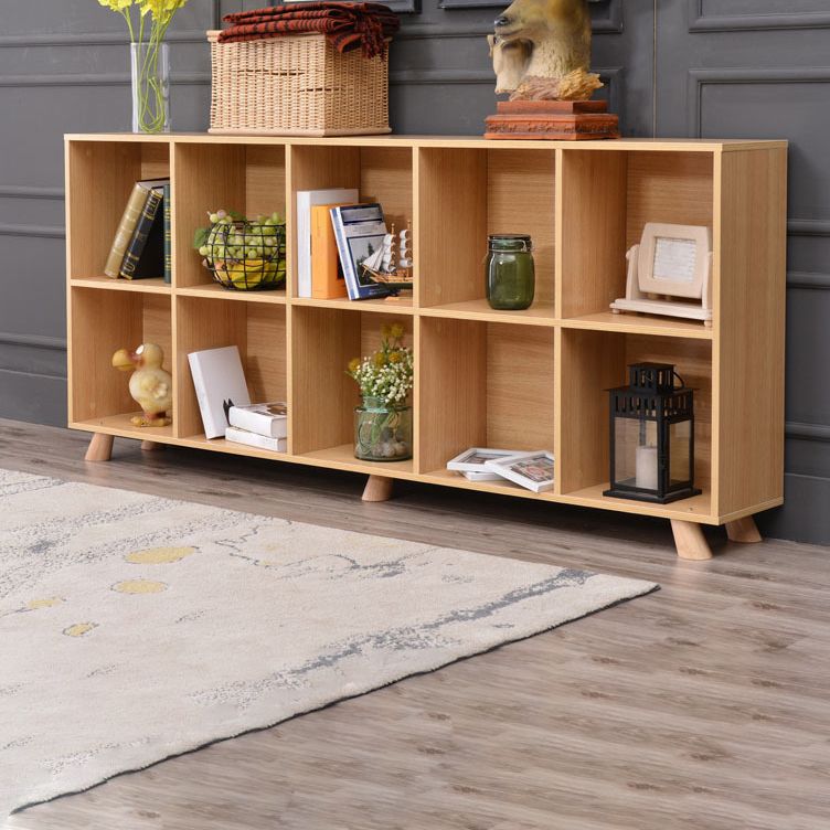 Engineered Wood Shelf Bookcase Contemporary Bookshelf for Study Room