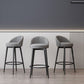 Matte Finish Footrest Upholstered Low Back Stool Scandinavian Velvet Bar Stool Clearhalo 'Bar Furniture' 'Bar Stools' 'bar_stools' 'furn' 'furn_bar_stools' 'furniture_bar_stools' 'Kitchen & Dining Furniture' 'kitchen&dining_furn' 'kitchen' 'kitchen_furn' Furniture' 1200x1200_3d195171-2376-4531-83d4-39d3cfcb0630