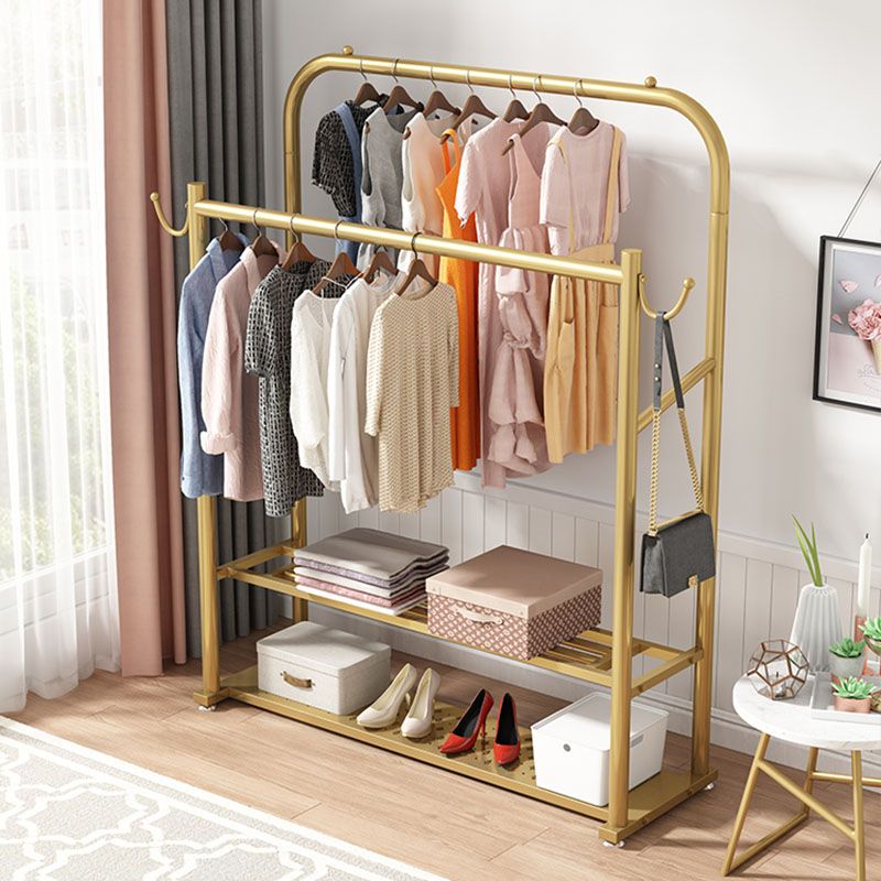 Estante de pelaje de estilo industrial Pure Color Free Standing Metallic Coat Rack