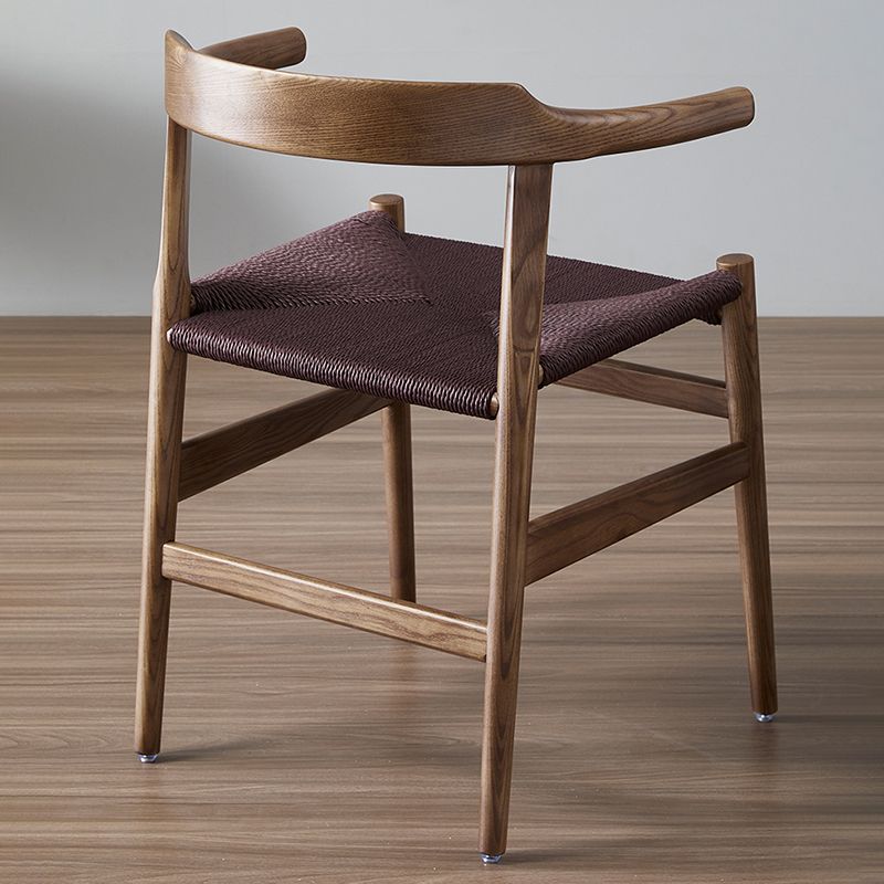 Modern Style Arm Dining Chairs Ash Open Back Home Armchairs with Wood Legs Clearhalo ' kitchen&dining_furn' 'Dining Chairs' 'Dining Tables & Seating' 'dining_chair' 'furn' 'furn_dining_chair' 'Furniture' 'furniture_dining_chair' 'Kitchen & Dining Furniture' 'kitchen' 1200x1200_3d1de136-9f75-4798-88d6-a3f95ea16fd4