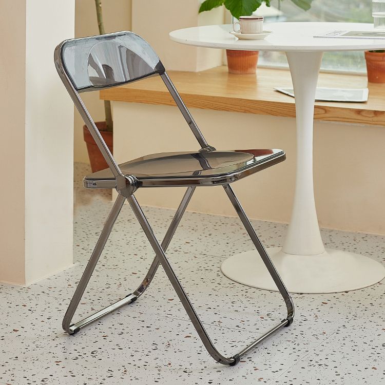 Single Foldable Armless Dining Chairs Open Back Dining Side Chair with Metal Legs Clearhalo ' kitchen&dining_furn' 'Dining Chairs' 'Dining Tables & Seating' 'dining_chair' 'furn' 'furn_dining_chair' 'Furniture' 'furniture_dining_chair' 'Kitchen & Dining Furniture' 'kitchen' 1200x1200_3d1e6a51-7b1b-4c65-84d1-cf07ea24d040