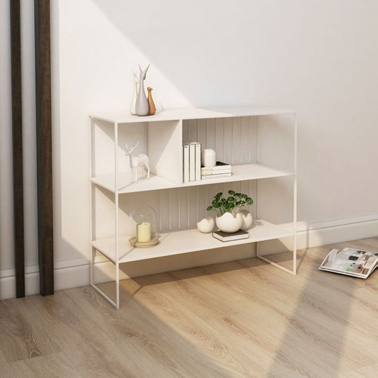 Urban Metal Shelf Bookcase Double Shelving Open Back Book Shelf Clearhalo 'Bookcases' 'furn' 'furn_bookcases' 'Furniture' 'Office Furniture' 1200x1200_3d1e6ce1-77cb-4b98-ad21-c2be05ee1eb9
