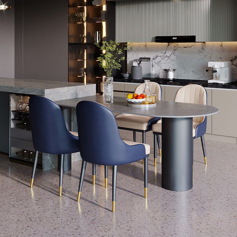 Mueble de piedra de comedor estilo simplicidad con 3 pies