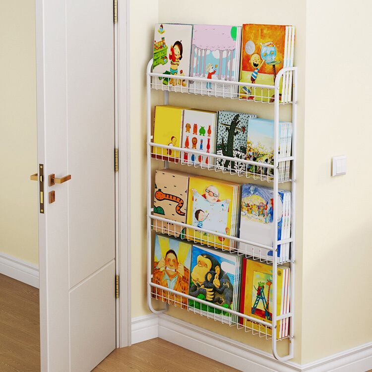 Modern Style Bookshelf Wall Mounted Metal Bookcase for Kid Room Clearhalo 'Bookcases' 'furn' 'furn_bookcases' 'Furniture' 'furniture_bookcases' 'Office Furniture' 1200x1200_3d1f32b3-d367-4185-baf2-0e480dc1c0fa