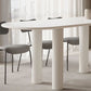 Modern White Dining Table Solid Wood Dinner Table for Dining Room