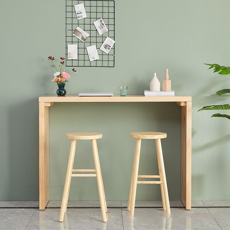 Rectangle Bar Dining Table Wood Contemporary Bar Table with Sled Base Clearhalo 'Bar Furniture' 'Bar Tables' 'bar_tables' 'furn' 'furn_bar_tables' 'Furniture' 'furniture_bar_tables' 'Kitchen & Dining Furniture' 1200x1200_3d2132e3-1669-4f66-8d4b-6b5ecce9c704