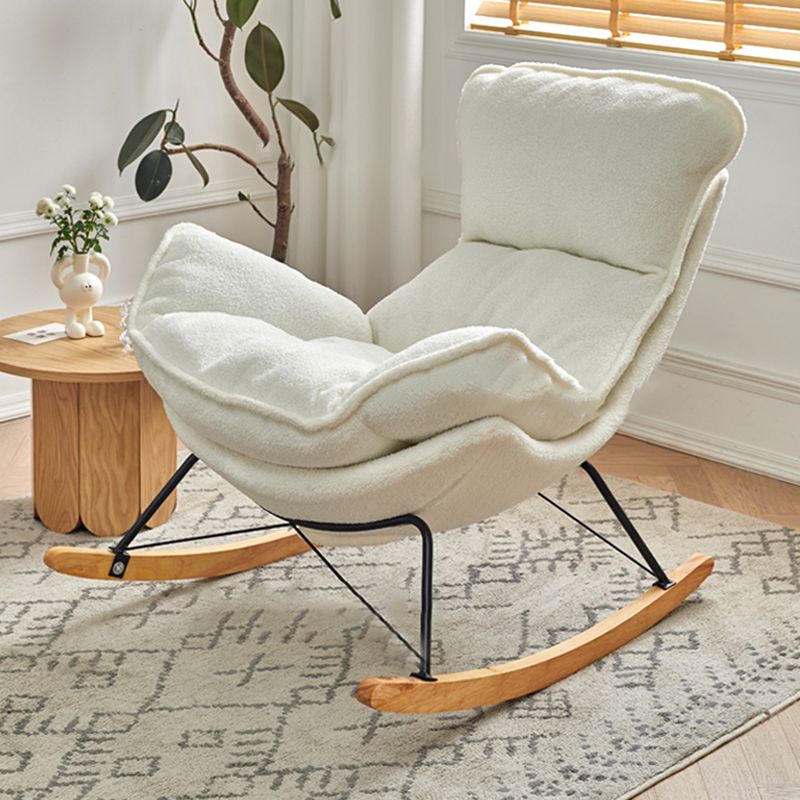 High Back Rocking Chair Ergonomic with Padded Seat Rocker Chair with ...