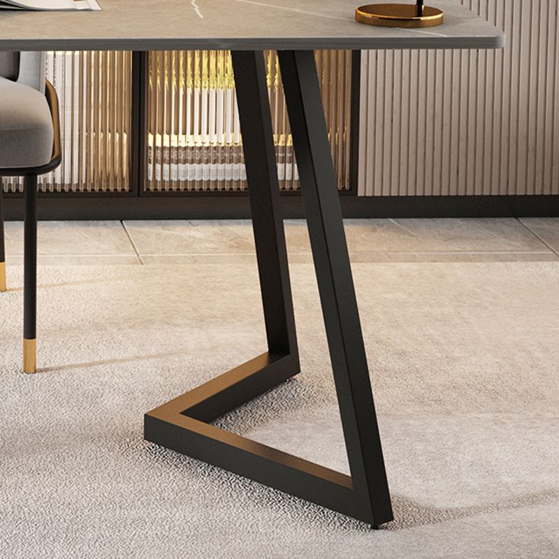 Contemporary Style Sintered Stone Desk Metal Sled Base Office Desk Clearhalo 'furn' 'furn_office_desk' 'Furniture' 'Office Desks' 'Office Furniture' 'office_desk' 1200x1200_3d227cc0-0b98-46fe-a6ad-b73960009839