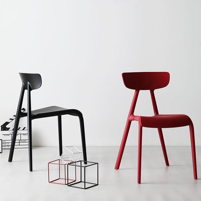 Minimalist Style Plastic Armless Chair Open Back Dining Side Chair for Home Use Clearhalo ' kitchen&dining_furn' 'Dining Chairs' 'Dining Tables & Seating' 'dining_chair' 'furn' 'furn_dining_chair' 'Furniture' 'furniture_dining_chair' 'Kitchen & Dining Furniture' 'kitchen' 1200x1200_3d24b256-22f8-4468-b62f-a5f5bdfd7b29