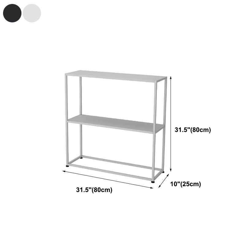 Metal Frame Bookshelf Modern Black / White Open Storage Bookcase Clearhalo 'Bookcases' 'furn' 'furn_bookcases' 'Furniture' 'Office Furniture' 1200x1200_3d25ebac-d545-4211-8f6e-d4a3dbe2463b