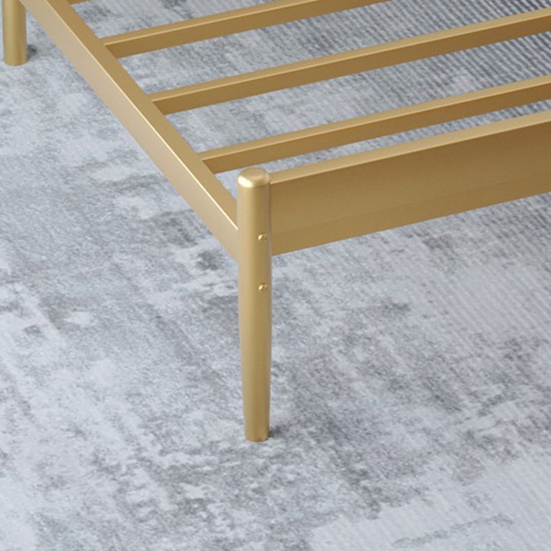 Lit à lattes standard de 43,3 "Hauteur en métal avec tête de lit rectangulaire