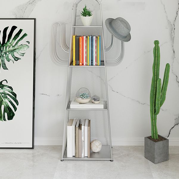 Modern Standard Bookshelf Closed Back Metal Bookcase for Home