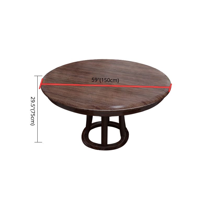Modern Round Shape Brown Table Solid Wood Standard Dining Table for Kitchen Clearhalo ' dining_table' 'Dining Tables & Seating' 'Dining Tables' 'furn' 'furn_dining_table' 'Furniture' 'furniture_dining_table' 'Kitchen & Dining Furniture' 'kitchen&dining_furn' 'kitchen' 'kitchen_dining_table' 1200x1200_3d28d49f-cebd-4cb2-a214-53a7ced7eb46