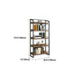 Modern Style Bookcase Black Metal Frame Open Back Bookshelf for Home Office
