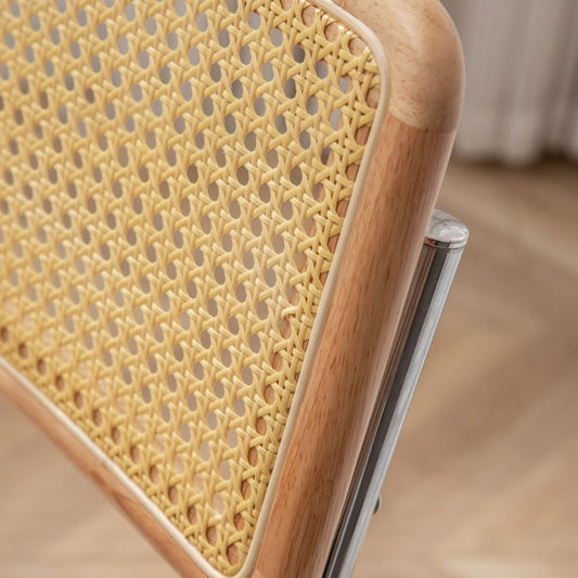 Chaise d'appoint de style industriel en cuir ouvert arrière