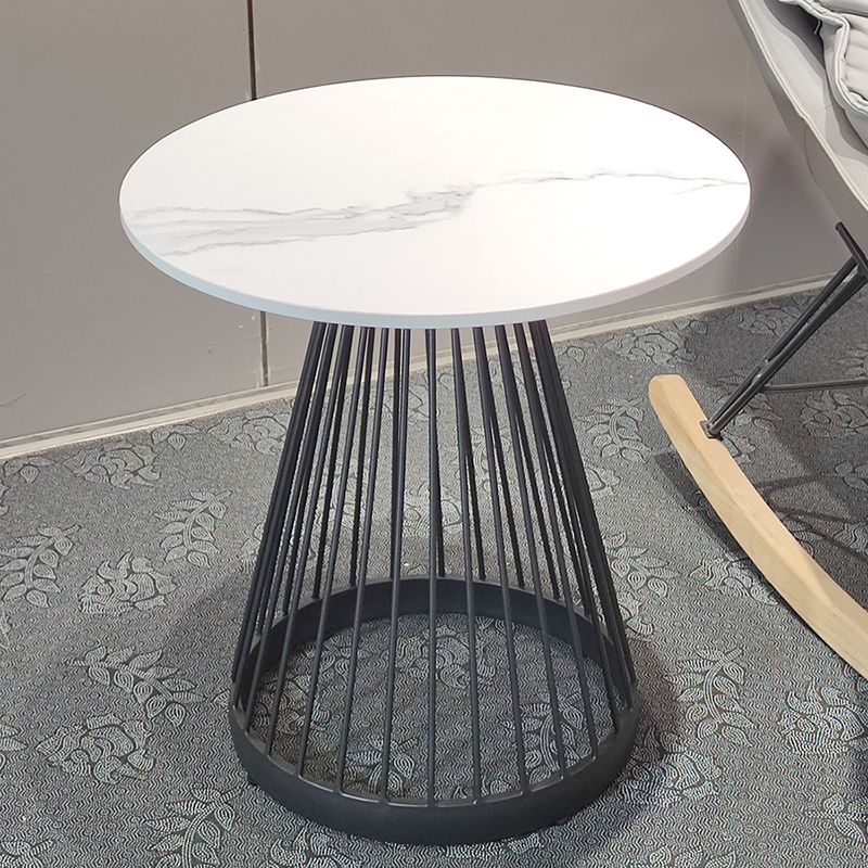 Tavolo laterale moderno in cornice in ardesia rotondo del divano tavolo per soggiorno