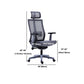 Poltrona contemporanea con supporto lombare grigio con sedia da ufficio con ruote