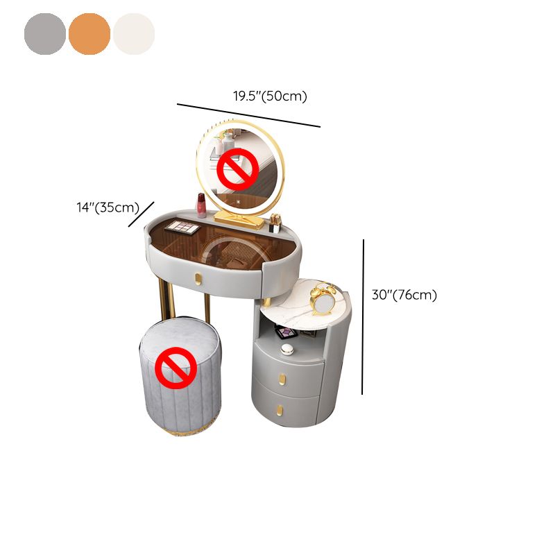 3 cassetti glam trucco vanità scrivania con vanità per trucco in vetro