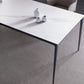 Mid-Century Dining Room Table Rectangle Stone Dinette Table for Home Clearhalo 'Dining Tables & Seating' 'Dining Tables' 'dining_table' 'furn' 'furn_dining_table' 'Furniture' 'Kitchen & Dining Furniture' 1200x1200_3d2b6d80-437a-4f74-96eb-428f6442d6b2