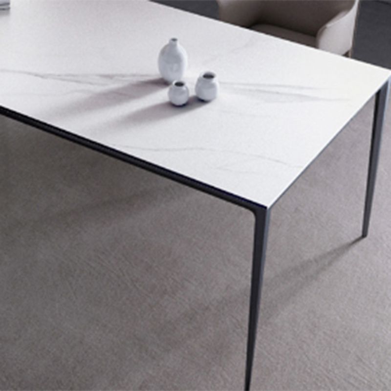 Mid-Century Dining Room Table Rectangle Stone Dinette Table for Home Clearhalo 'Dining Tables & Seating' 'Dining Tables' 'dining_table' 'furn' 'furn_dining_table' 'Furniture' 'Kitchen & Dining Furniture' 1200x1200_3d2b6d80-437a-4f74-96eb-428f6442d6b2