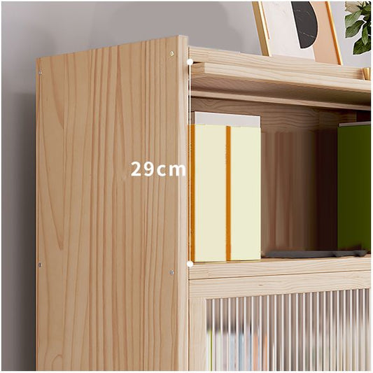 Natural Contemporary Cabinet, Solid Wood Accent Cabinet with Doors Clearhalo 'Cabinets & Chests' 'cabinets_chests' 'furn' 'furn_cabinets_chests' 'Furniture' 'Living Room Furniture' 1200x1200_3d2c58f7-6cfc-47e1-b415-c272194374d5