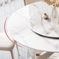 Round Pedestal Table Contemporary Style Stone Dining Site Table with Turntable Clearhalo 'Dining Tables & Seating' 'Dining Tables' 'dining_table' 'furn' 'furn_dining_table' 'Furniture' 'Kitchen & Dining Furniture' 1200x1200_3d2c9d4d-40f1-4896-b2a0-99ec7f791741
