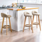 Scandinavia Style Bar-stool Wooden Legs Round Seat with Low Back Barstool Clearhalo 'Bar Furniture' 'Bar Stools' 'bar_stools' 'furn' 'furn_bar_stools' 'furniture_bar_stools' 'Kitchen & Dining Furniture' 'kitchen&dining_furn' 'kitchen' 'kitchen_furn' Furniture' 1200x1200_3d2cc842-113c-4fec-8bf8-809892faa8b7