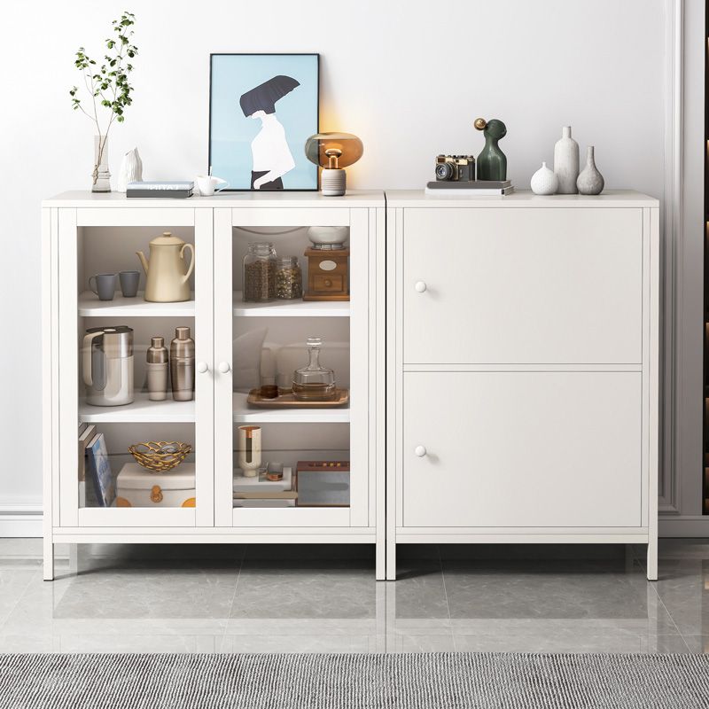 Engineered Wood Sideboard Table Modern Dining Server with Metal Legs for Dining Room Clearhalo 'buffet_sideboard' 'Buffets & Sideboards' 'furn' 'furn_buffet_sideboard' 'Furniture' 'Kitchen & Dining Furniture' 1200x1200_3d2d4bee-7ca9-4656-a450-4316f9de872d