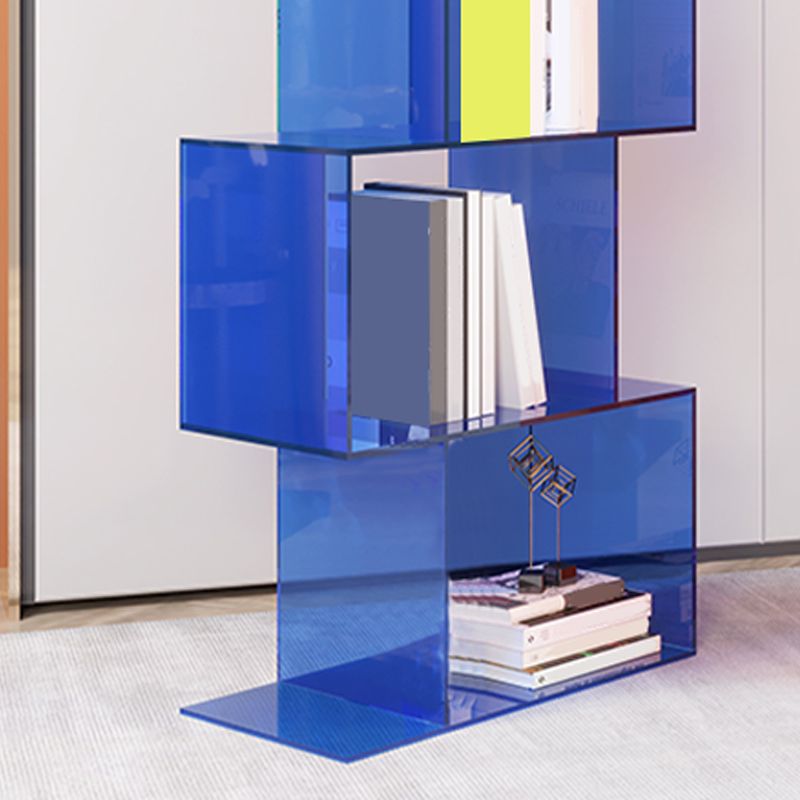 ACRYLIC Open Back Bookcase Scandinavian Standard Bookshelf con estantes